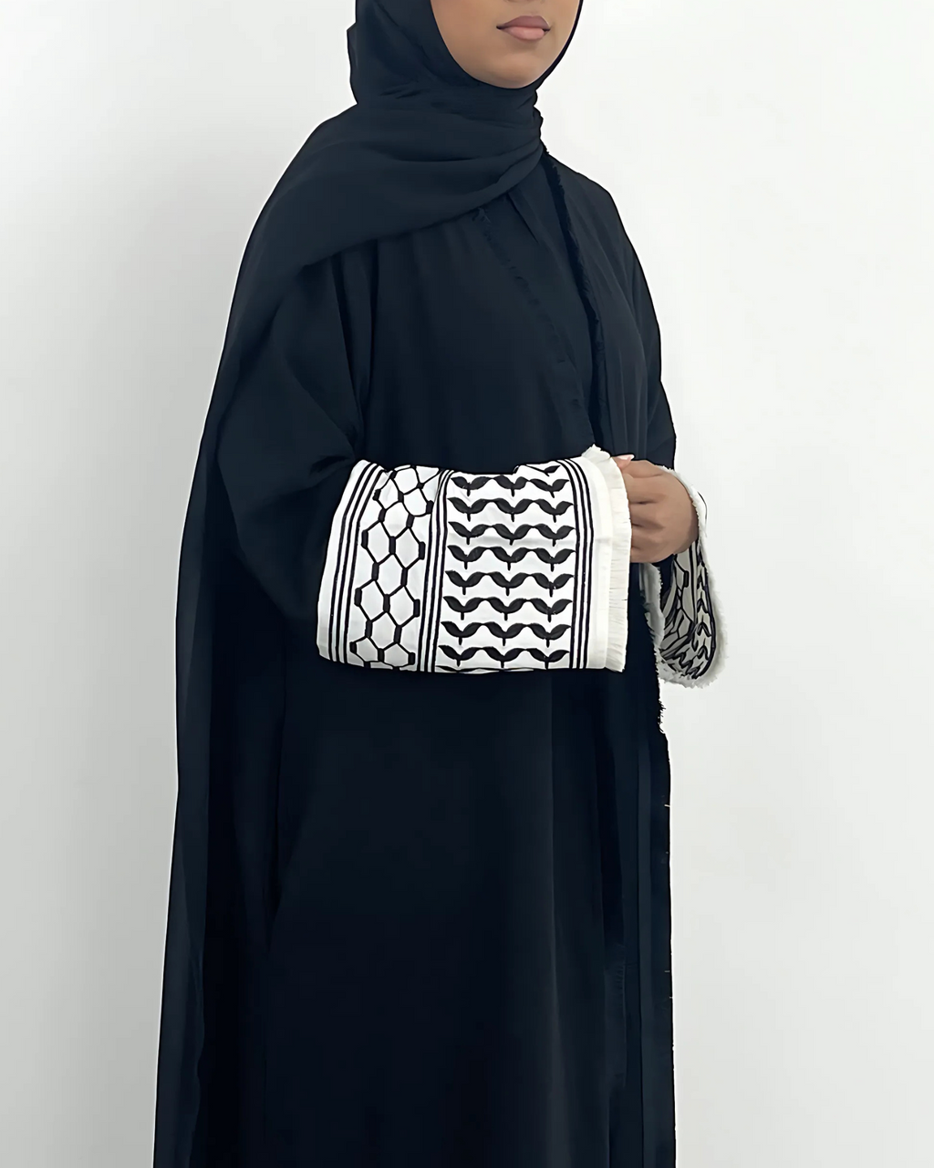 Heritage Drape Abaya - Noir