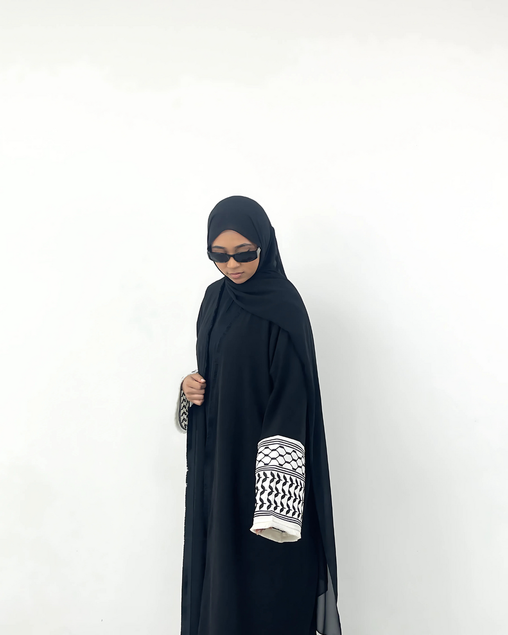 Heritage Drape Abaya - Noir