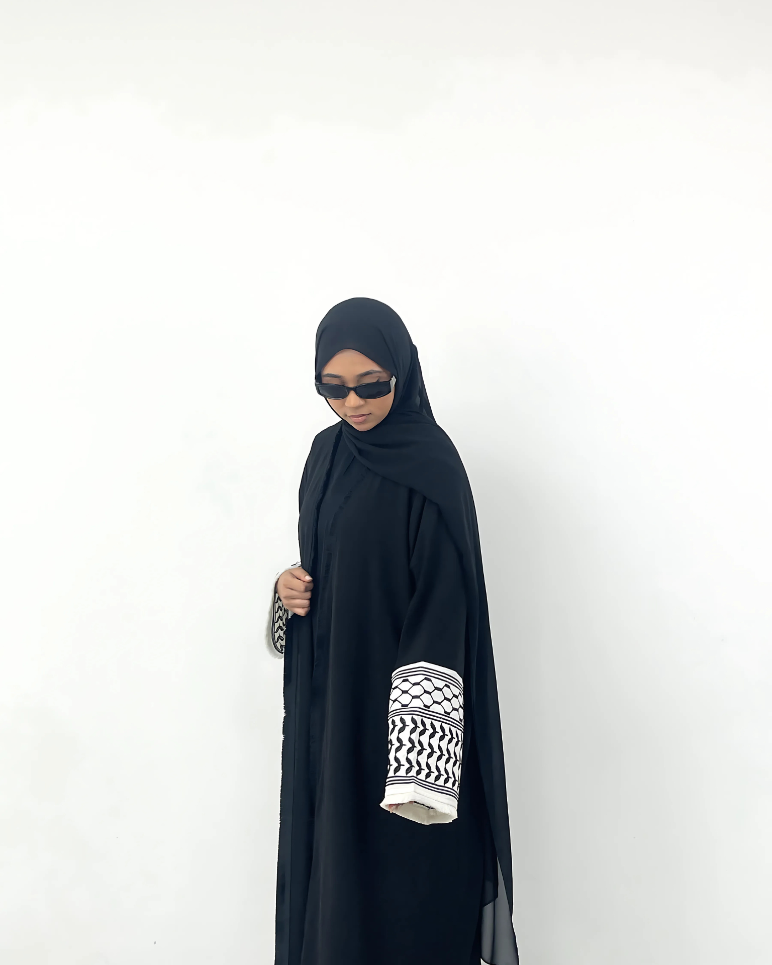 Heritage Drape Abaya - Noir
