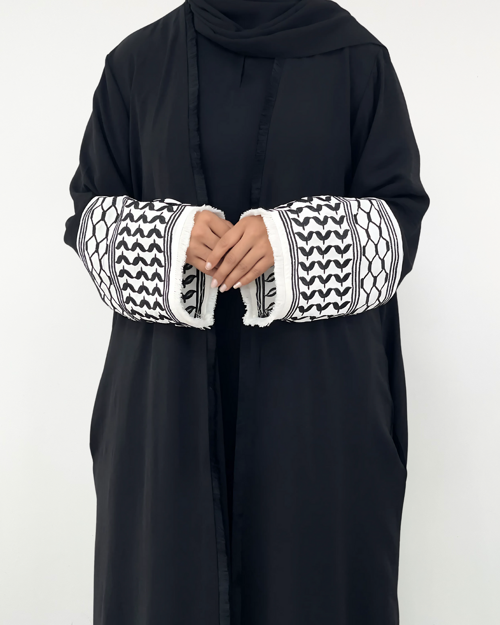 Heritage Drape Abaya - Noir