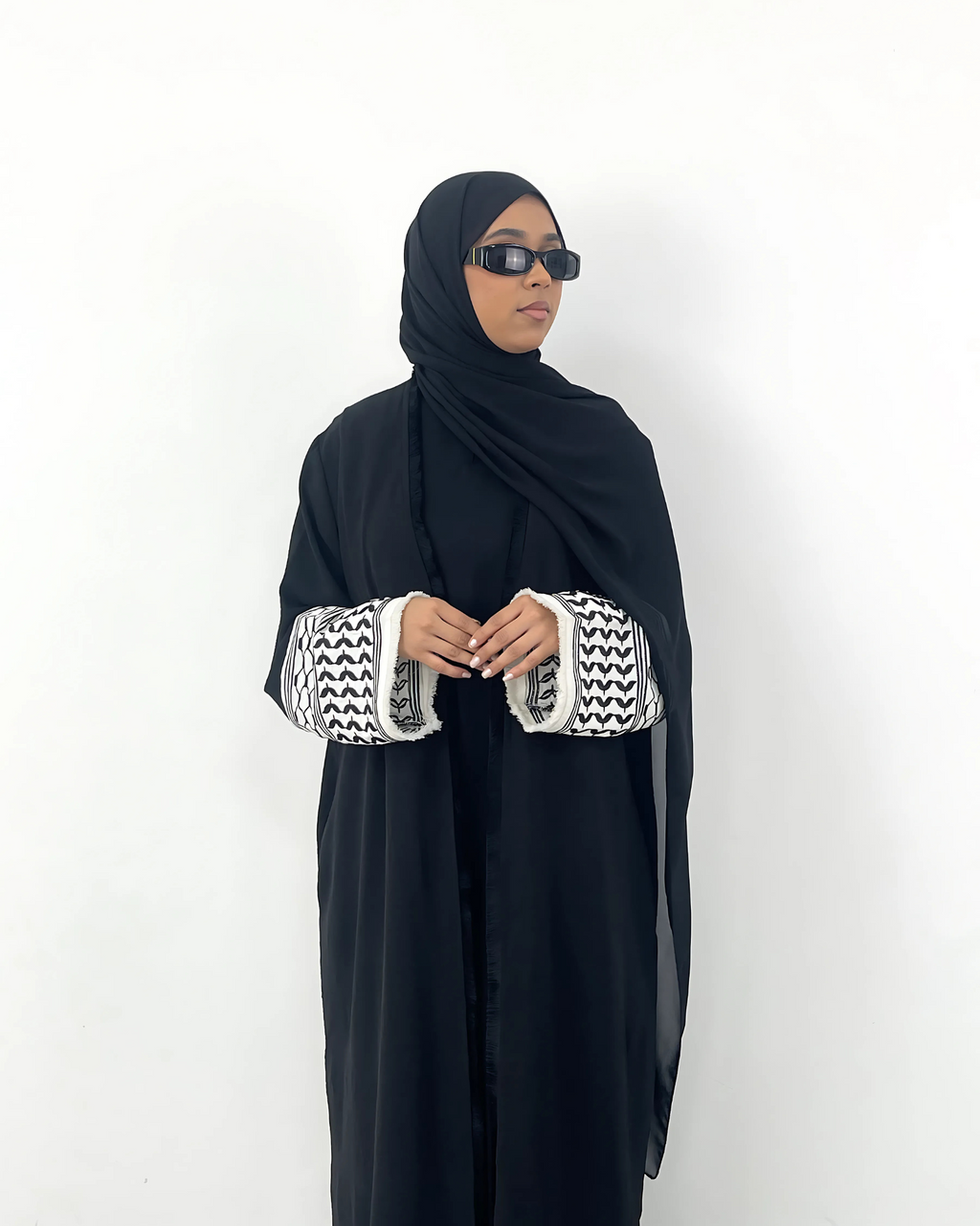 Heritage Drape Abaya - Noir