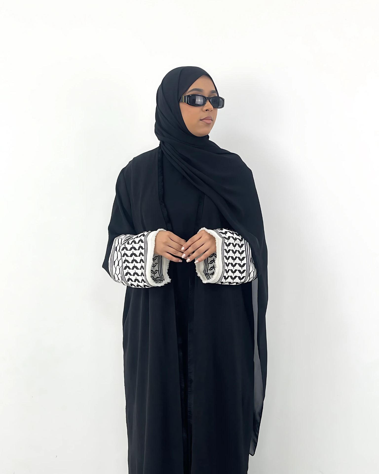 Heritage Drape Abaya - Noir
