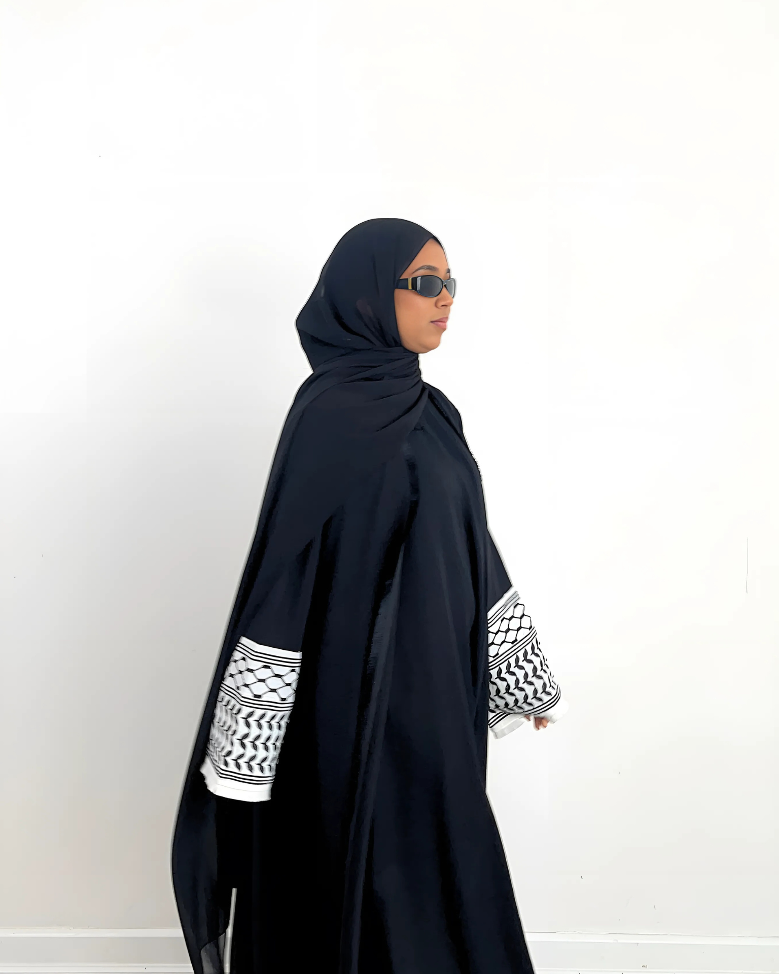 Heritage Drape Abaya - Noir