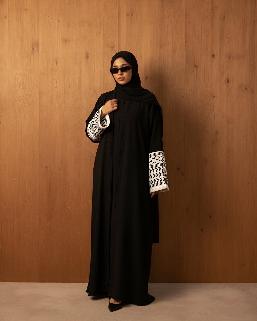 Heritage Drape Abaya - Noir