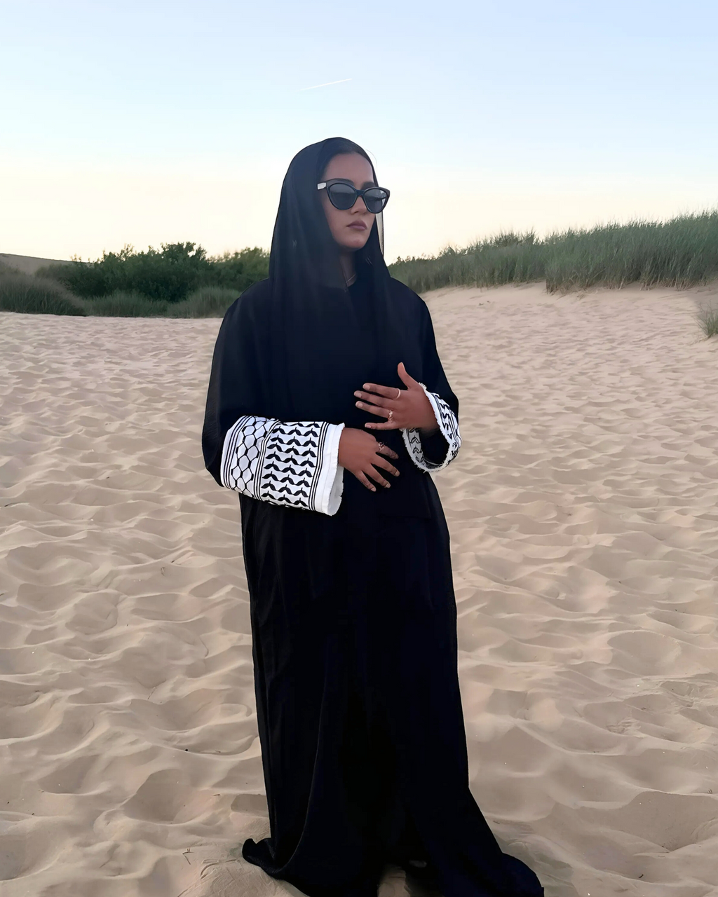 Heritage Drape Abaya - Noir