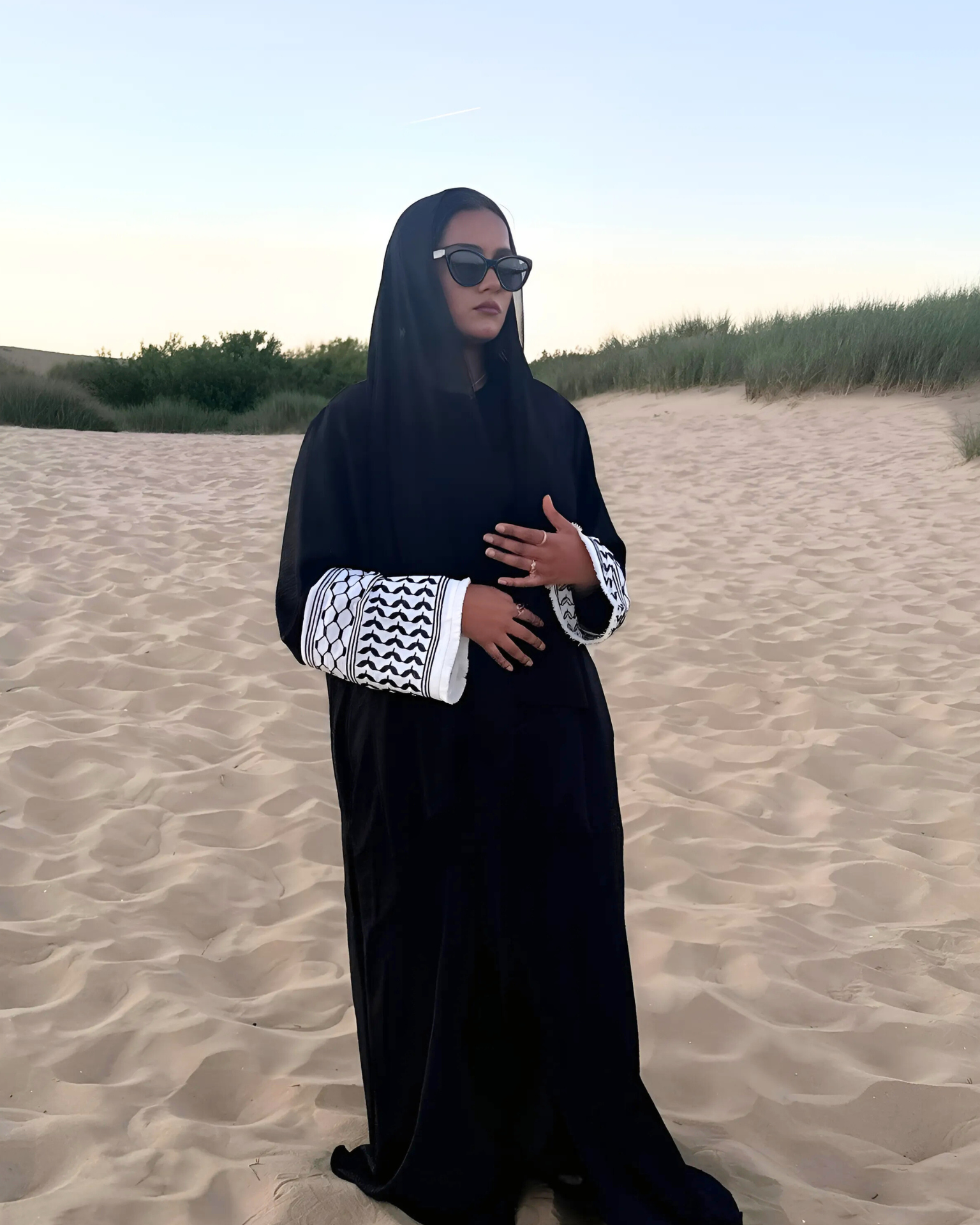 Heritage Drape Abaya - Noir