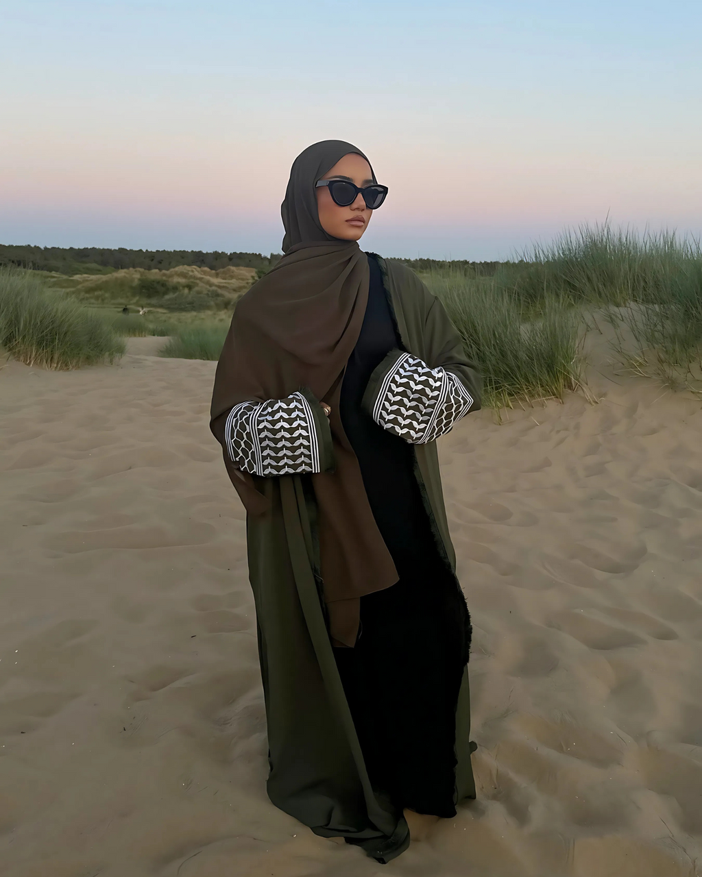 Heritage Drape Abaya - Olive