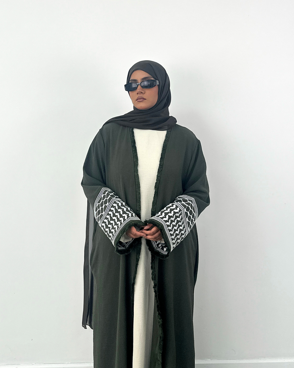 Heritage Drape Abaya - Olive