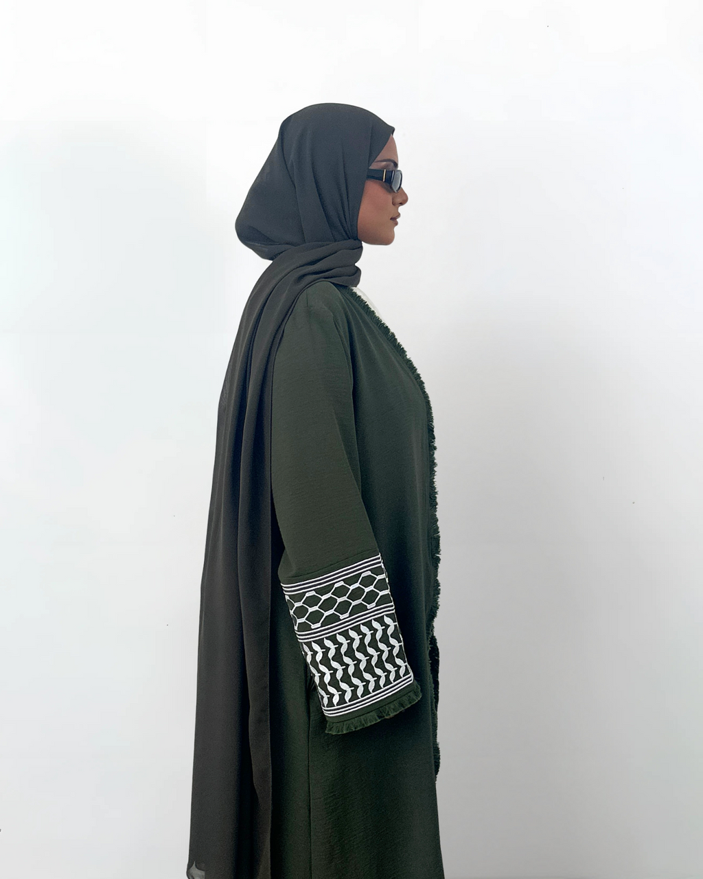 Heritage Drape Abaya - Olive